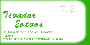 tivadar eotvos business card